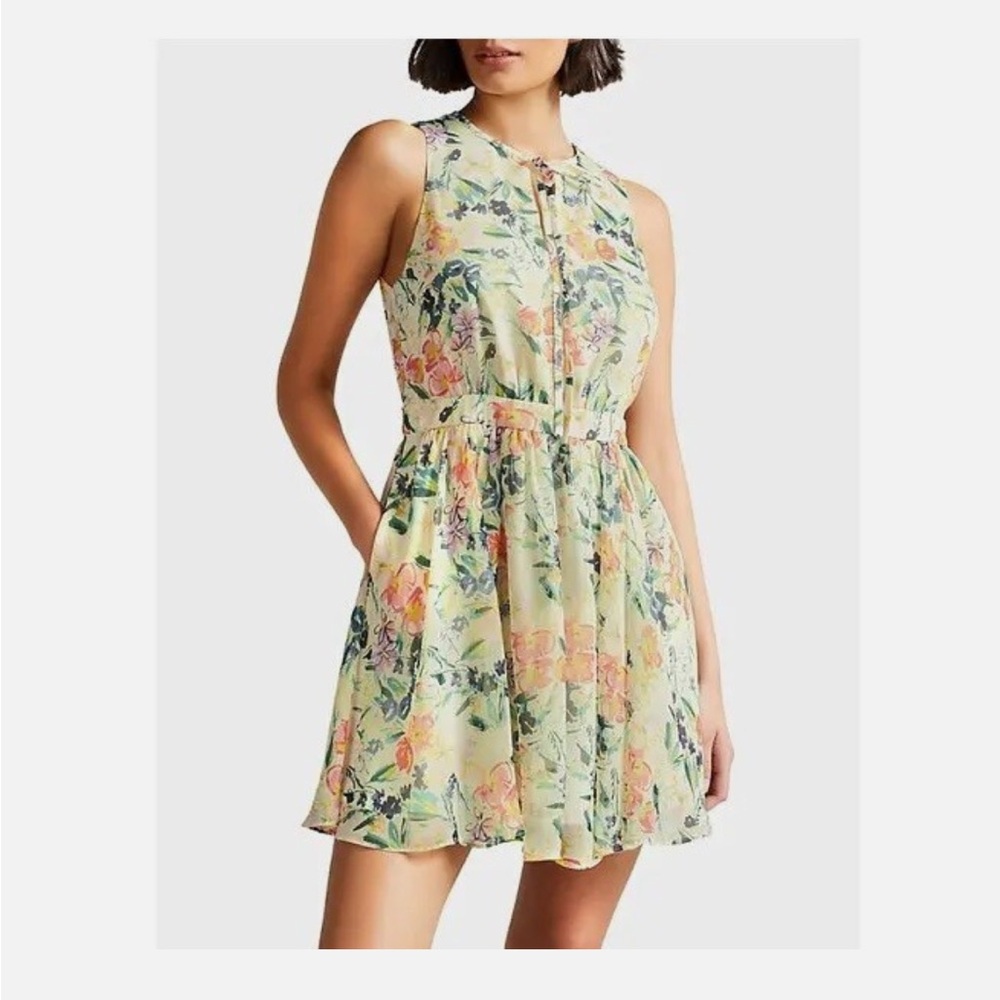 Ted Baker Elegant Floral Garden Party Short Dress